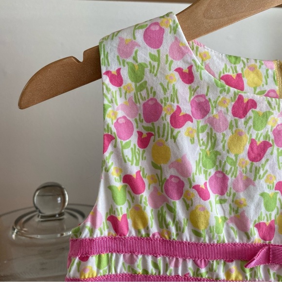 Lilly Pulitzer Vintage Pink Yellow Tulip Print Shift Dress 2t - Picture 6 of 11